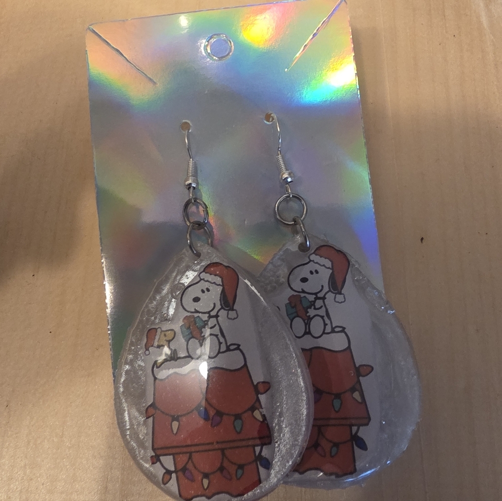 Snoopy & Woodcock Christmas Hypoallergenic Stainless Steel Earrings